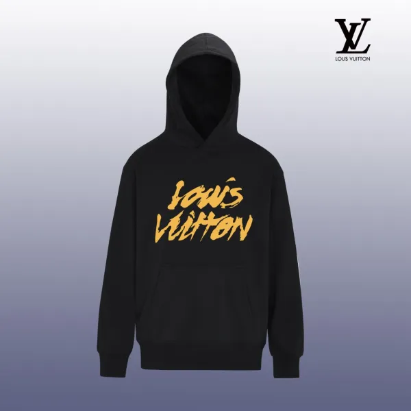 Louis Vuitton Graffiti Logo Black Hoodie - 1