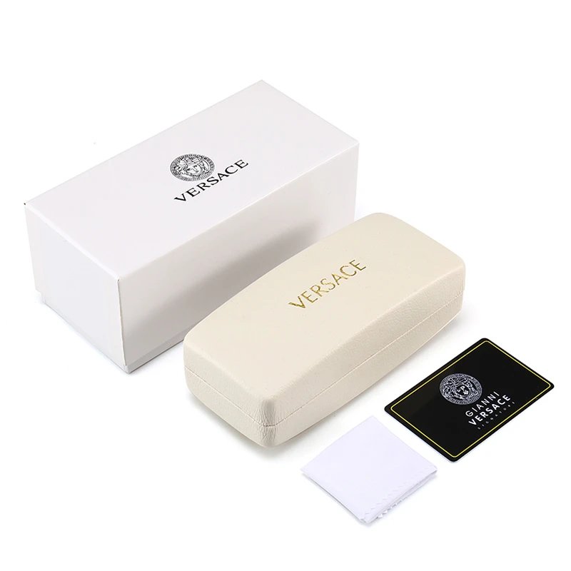 Versace Medusa Square Sunglasses White Black Gold - 9