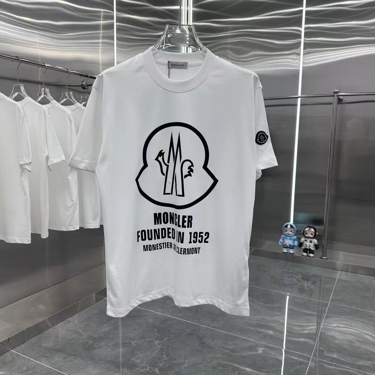 Moncler Founded In 1952 Logo Tee White