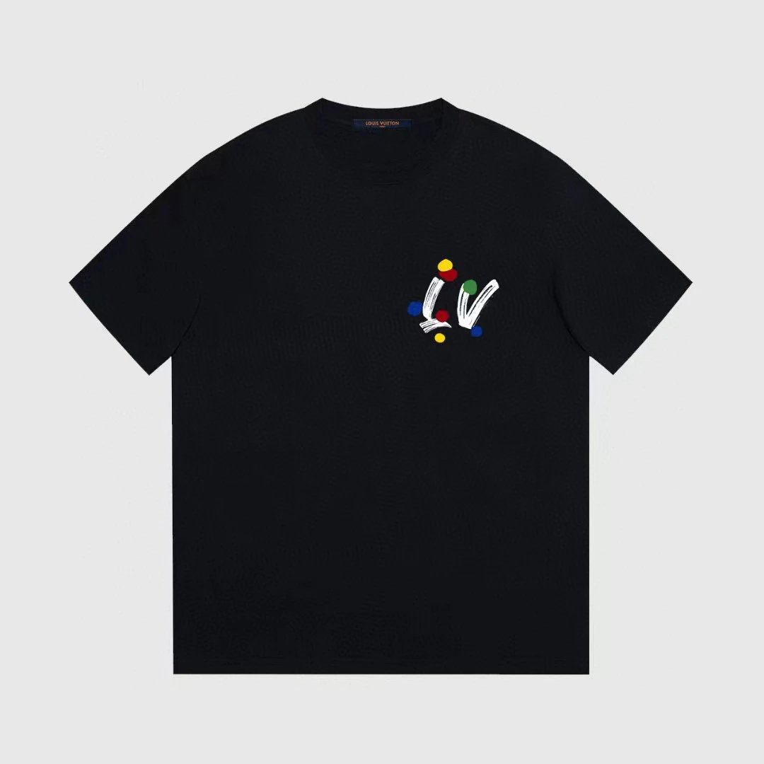 Louis Vuitton LV Brushstroke Multicolor Tee Black