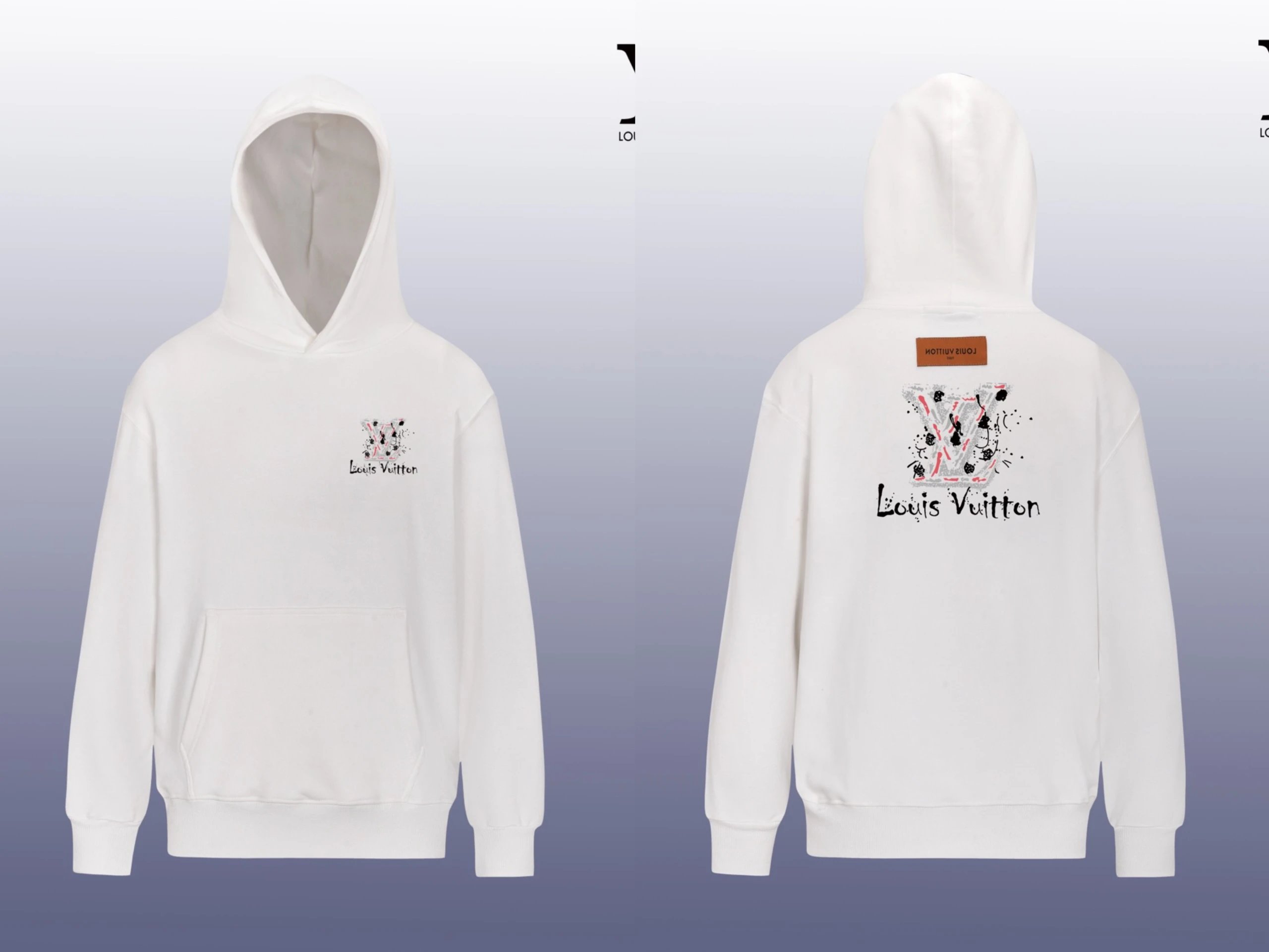 Louis Vuitton Graphic Hoodie Black - 3