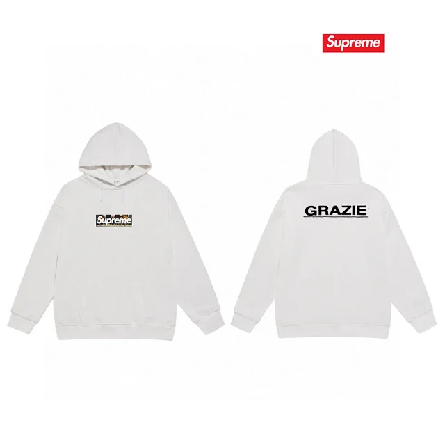 Supreme Hoodies & Sweatshirts Graphic pullover hoodie with kangaroo pocket product detail image 7