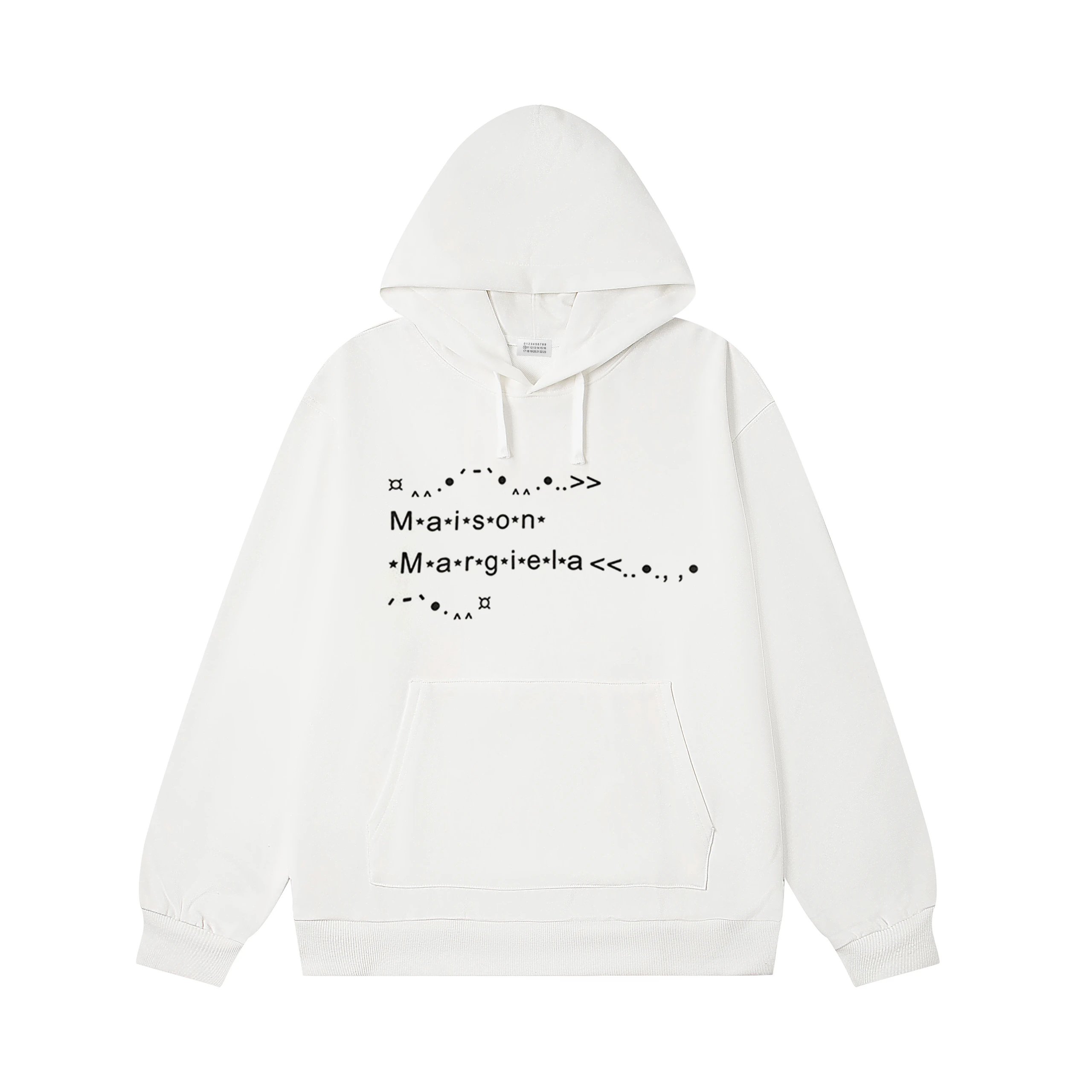 Maison Margiela Hoodie White Text Design