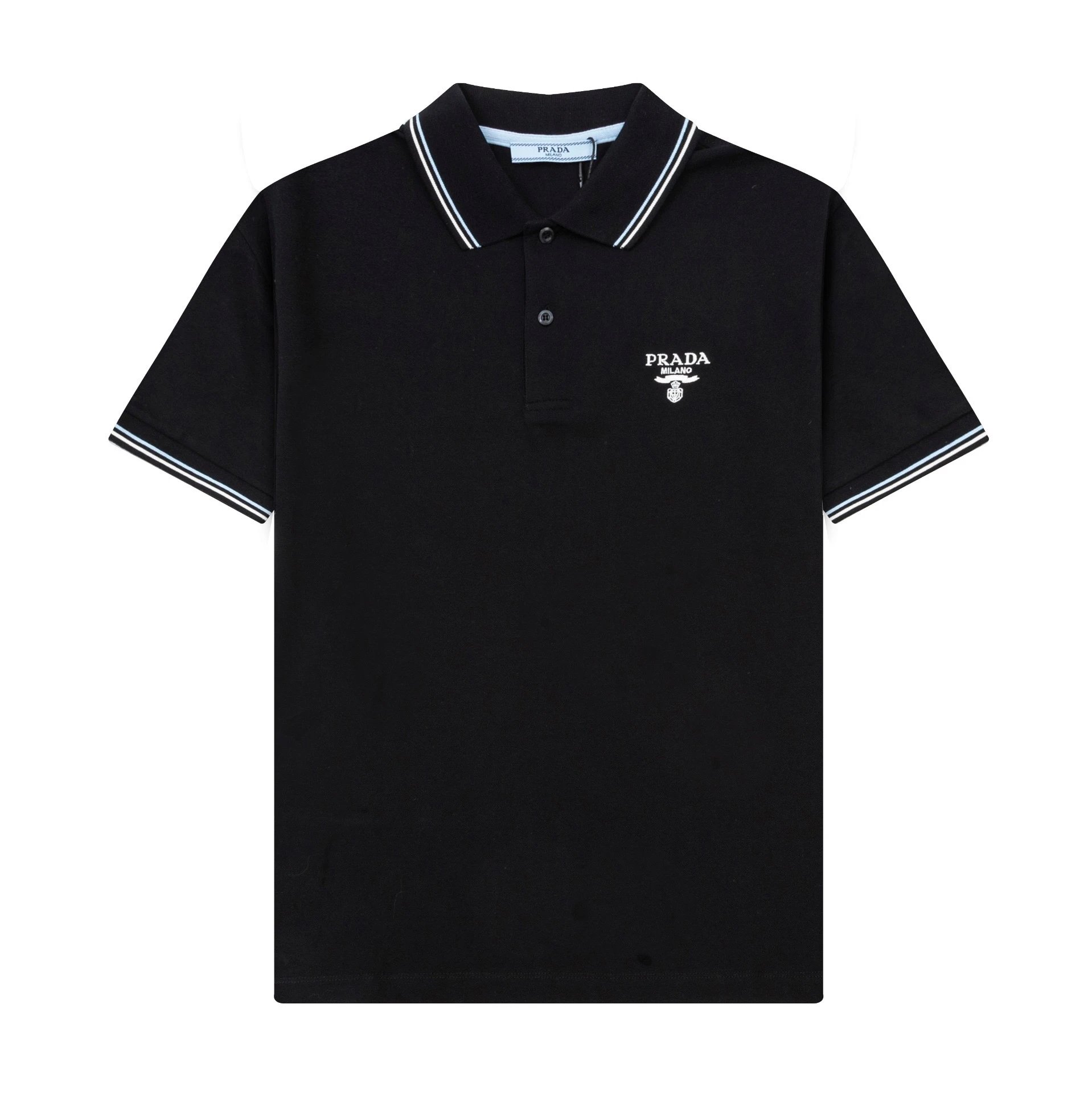 Prada Triangle Logo Polo Shirt Grey