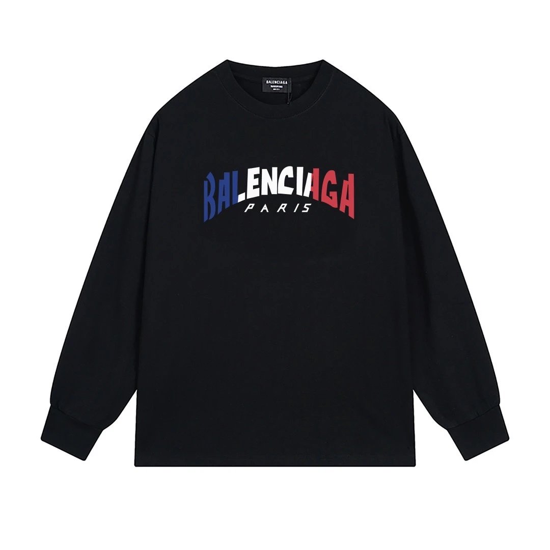 Balenciaga Long Sleeve Tee Black