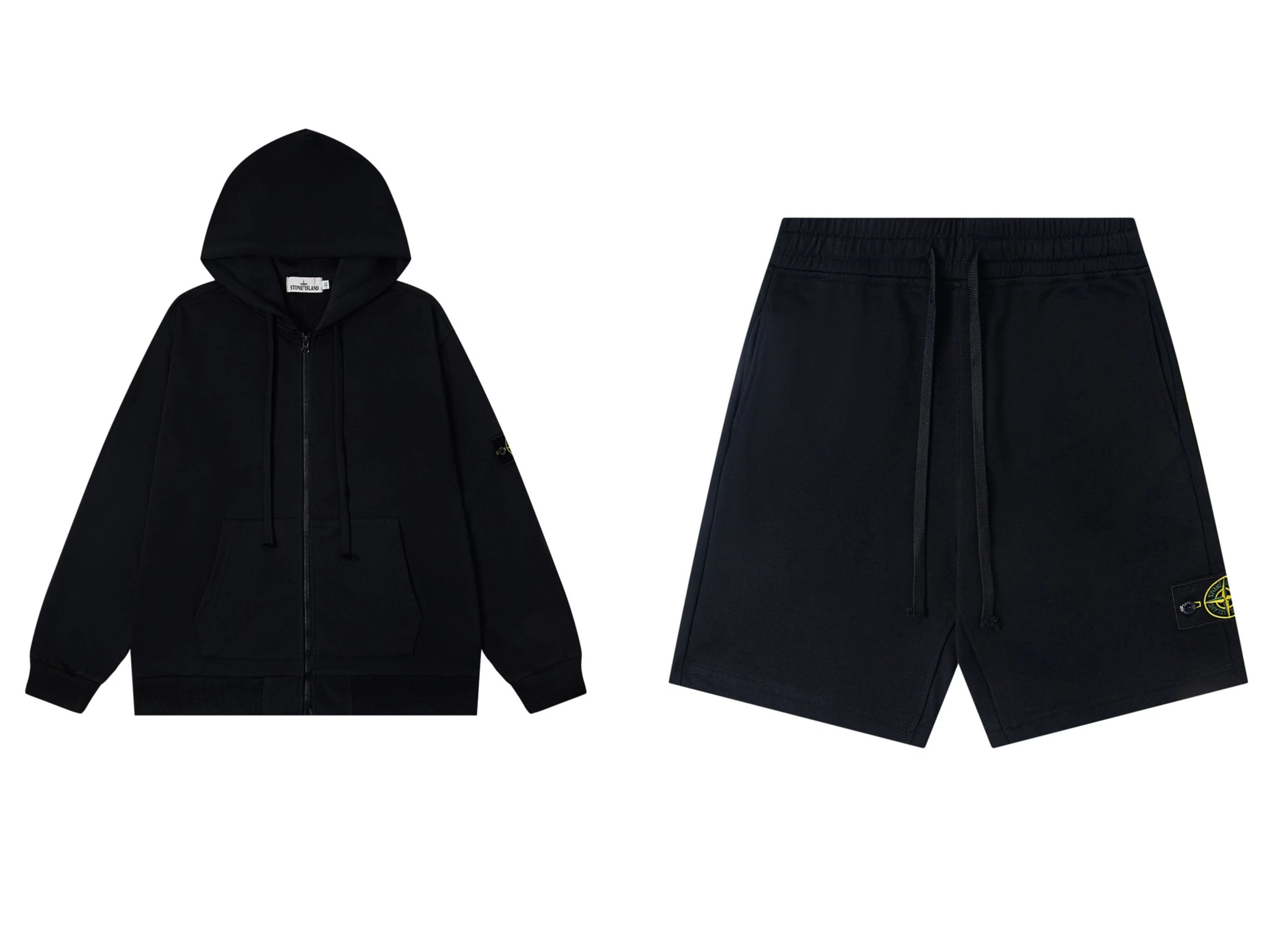 Stone Island Crewneck Sweatshirt and Jogger Pants Gray Set - 13