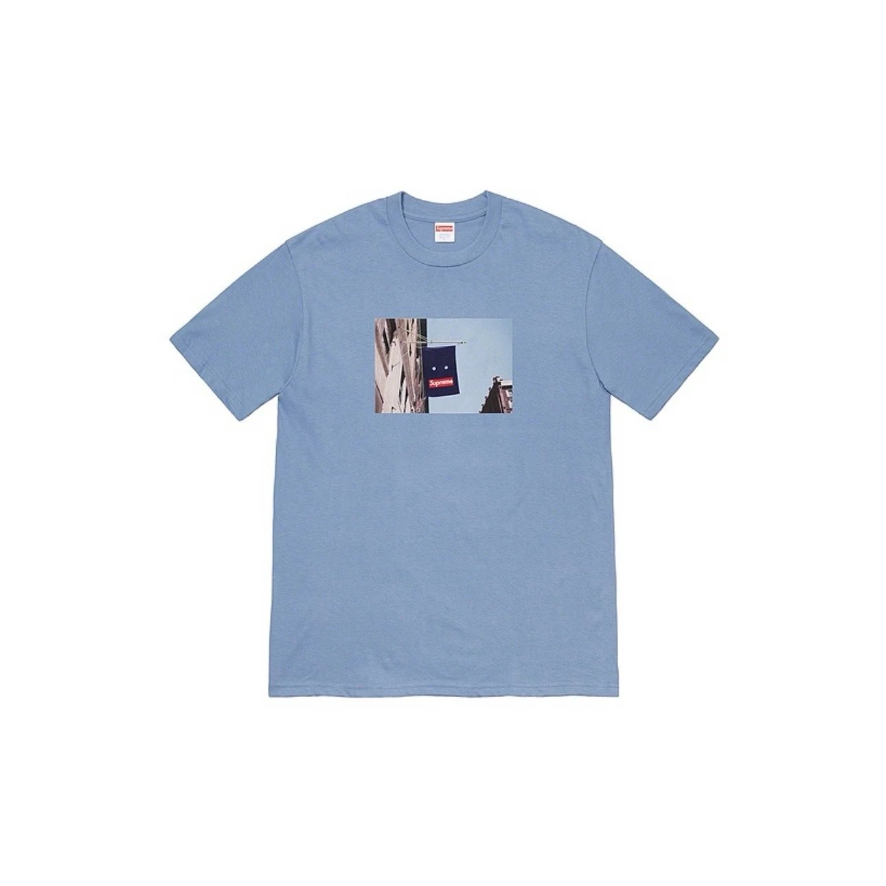Supreme Banner Tee Light Blue