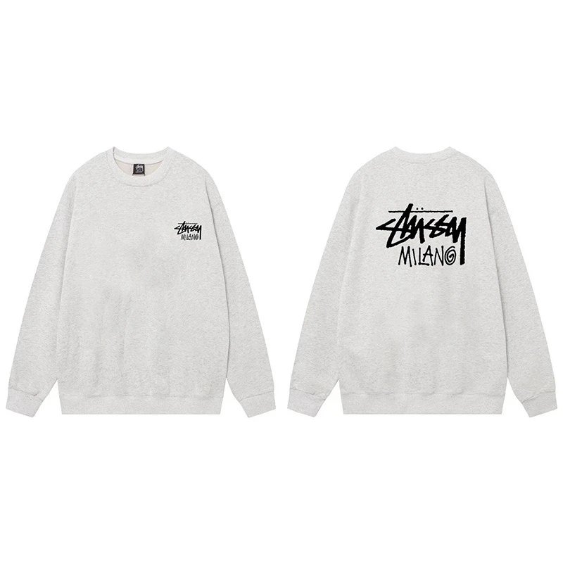 Stussy Milano Crewneck Sweatshirt Ash Grey