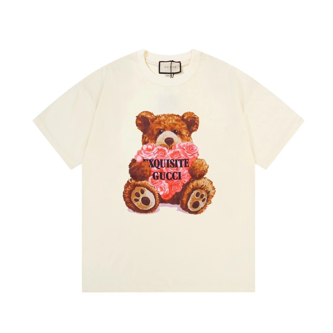 Gucci Exquisite Rose Teddy Bear Tee Cream