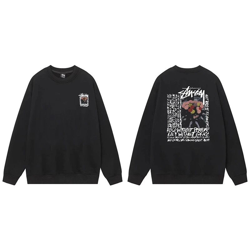 Stussy x Talking Heads Graphic Sweatshirt Gray Hoodie - 5