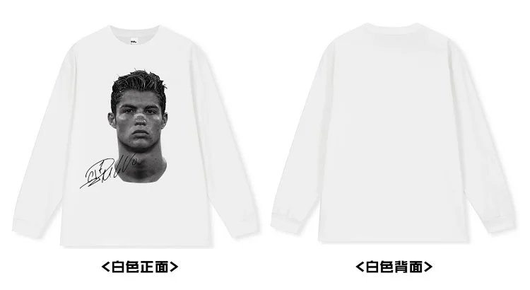 Cristiano Ronaldo x Design Vintage Wash Black Graphic Long-Sleeve T-Shirt - 16
