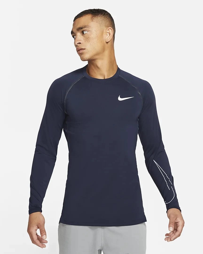 Nike Pro Dri-FIT Long Sleeve Top Obsidian Navy