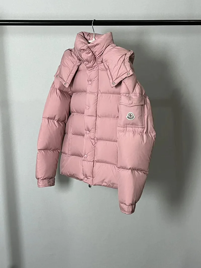 Moncler Down Jackets Short hooded puffer jacket with sleeve utility pocket image 5