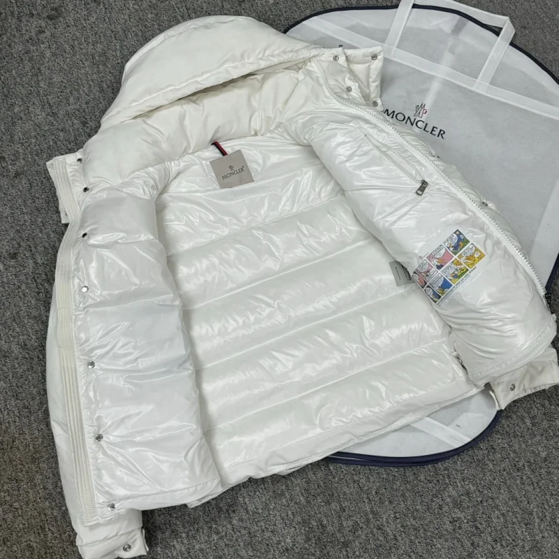 Moncler Down Jackets Short hooded puffer jacket with sleeve utility pocket image 9