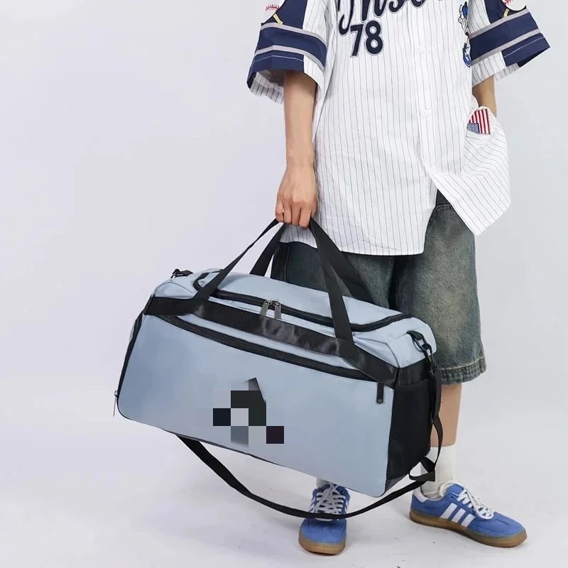 Adidas Duffle Bag Black with White Stripes Travel Bag - 10