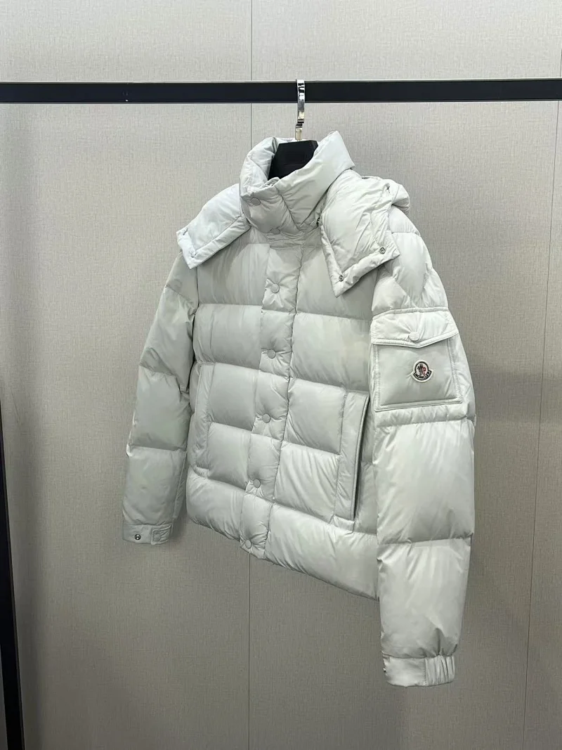 Moncler Down Jackets Short hooded puffer jacket with sleeve utility pocket image 2