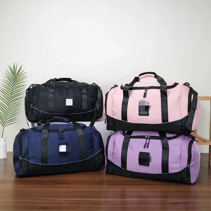 Adidas Duffle Bag Black with White Stripes Travel Bag - 14