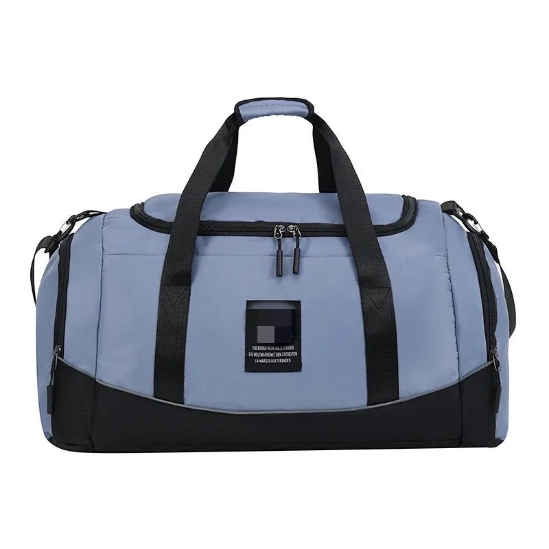 Design Duffle Bag Light Blue and Black Travel Bag - 1