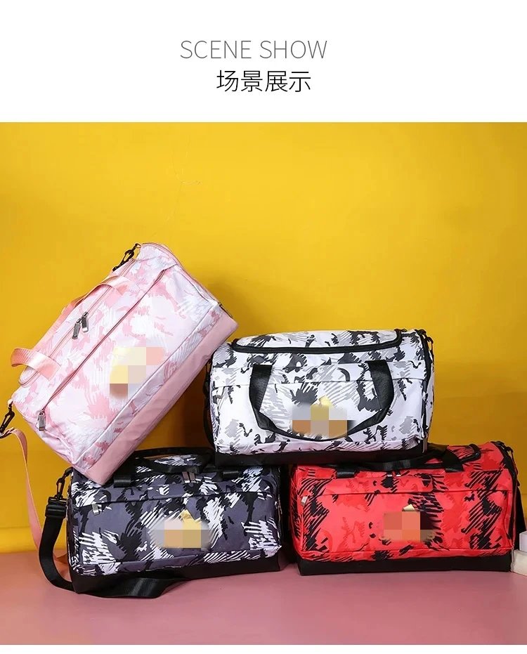 Adidas Duffle Bag Black with White Stripes Travel Bag - 4
