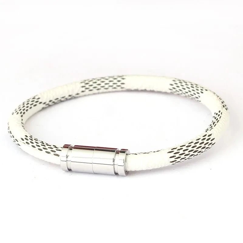 Design Braided Leather Bracelet with Gold Magnetic Clasp Black Bracelet - 13