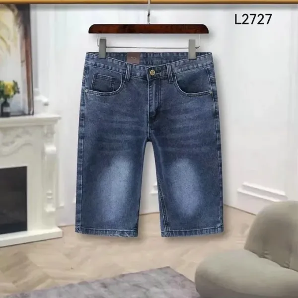 Design Denim Shorts Blue Washed Jeans - 1