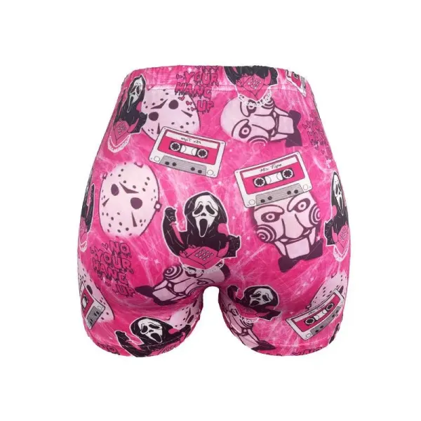 Design Horror Pop Culture Print Pink Boyshorts Underwear - 1