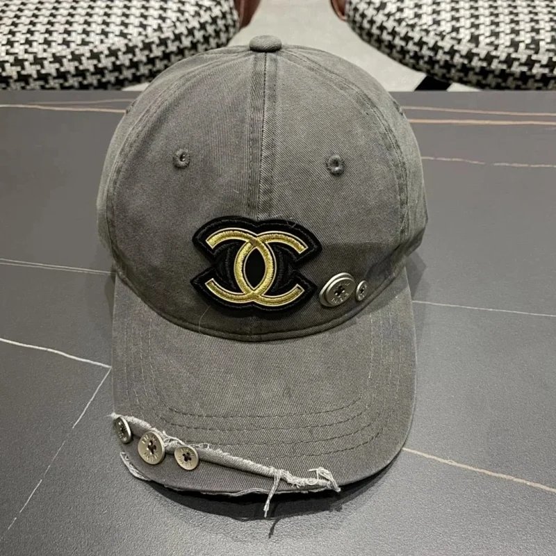 Celine Logo Embroidered Black Baseball Cap - 8