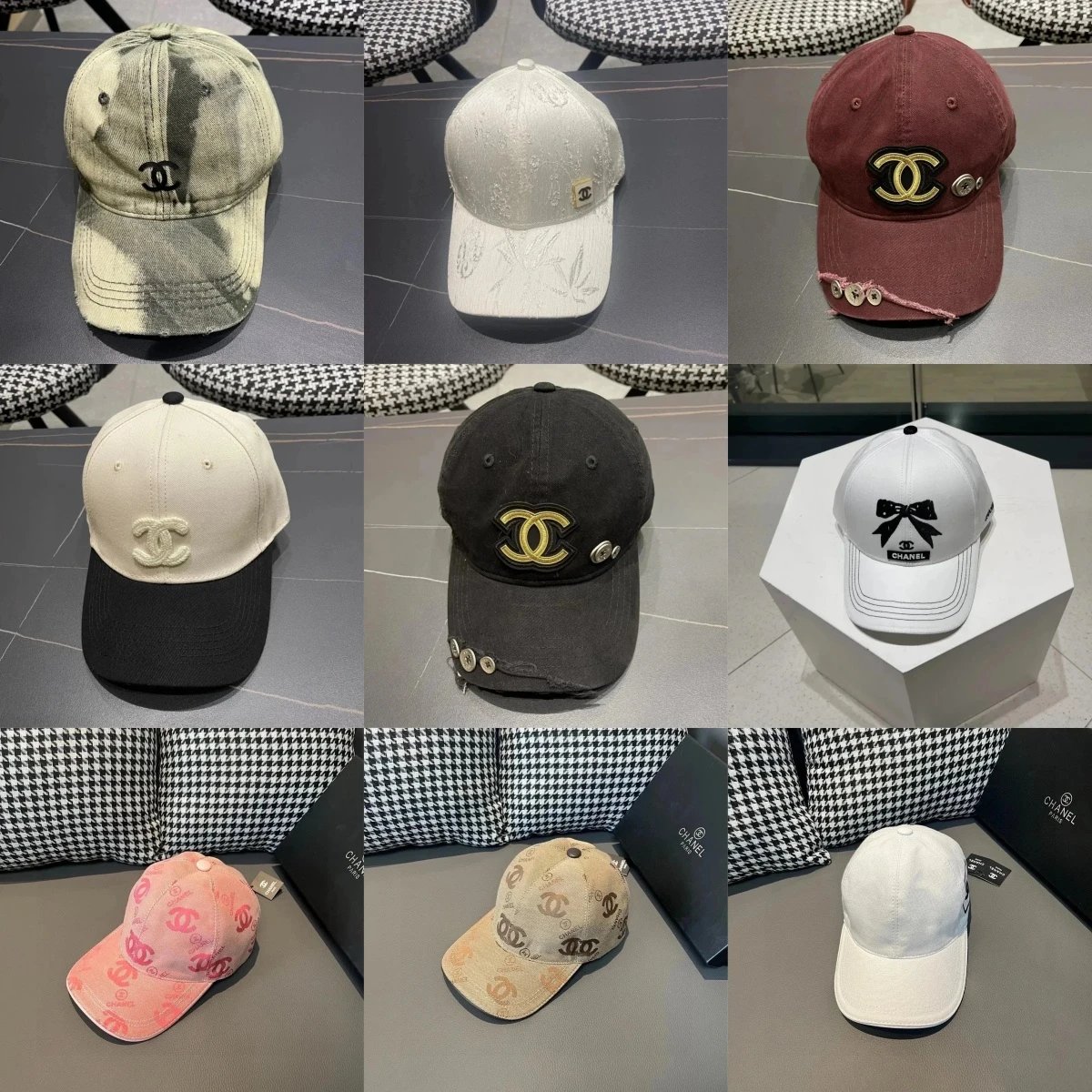 Celine Logo Embroidered Black Baseball Cap - 3