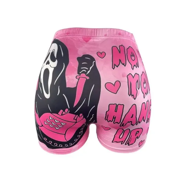 Design Scream Phone Pink Graphic Shorts - 1