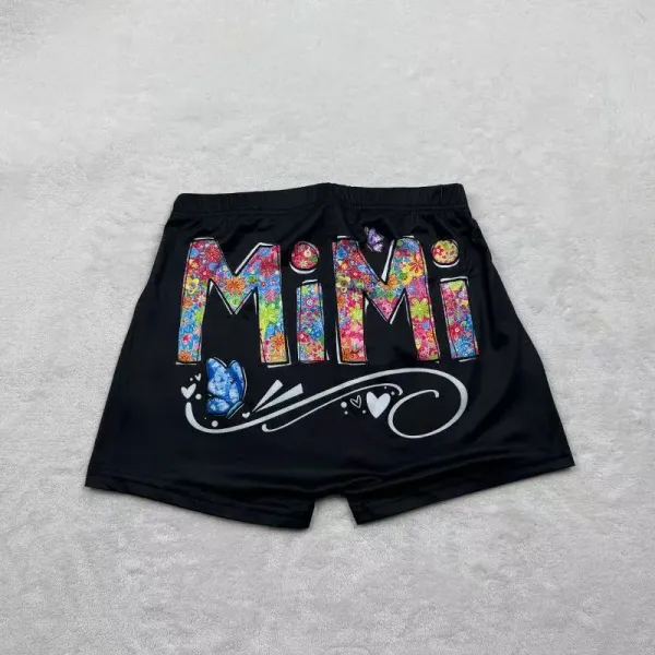 Design Mimi Floral Print Black Boxer Shorts Underwear - 1