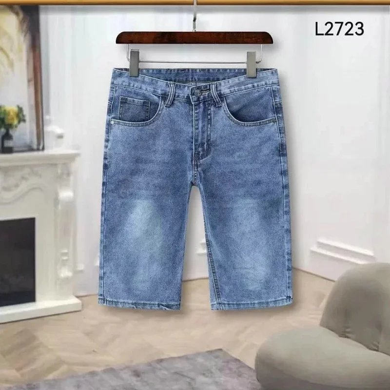 Gucci Denim Shorts with GG Patch and Drawstring Waist Blue - 14