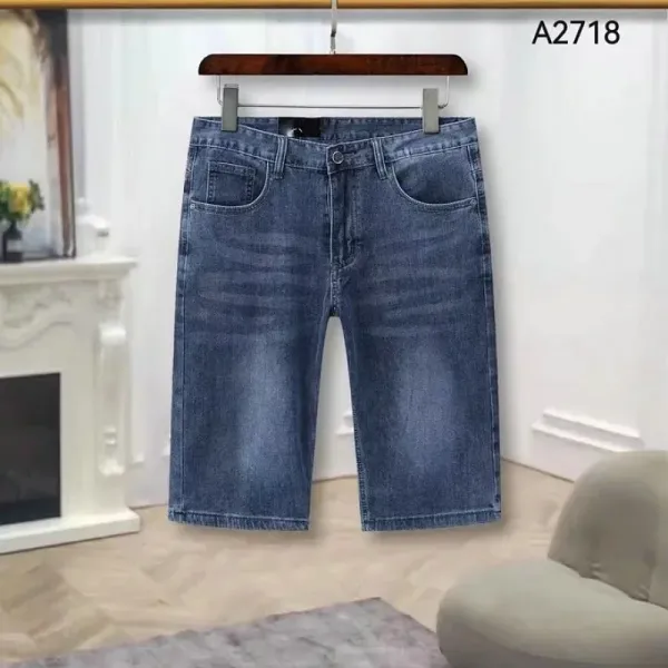Design Denim Shorts Blue Washed Jeans - 1
