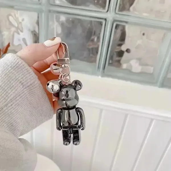 Design Superman x Medicom Toy Bear Keychain Black Gold Star Accessories - 11