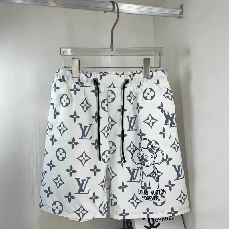 Louis Vuitton Monogram Trimmed White Swim Shorts - 16