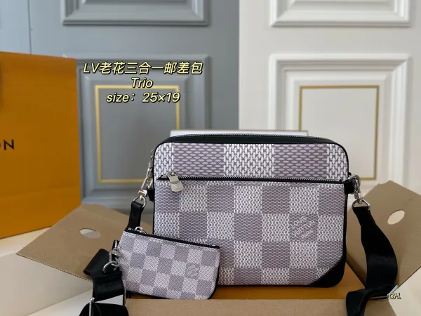 Louis Vuitton Trio Damier Graphite Crossbody Bag with Pouch - 1
