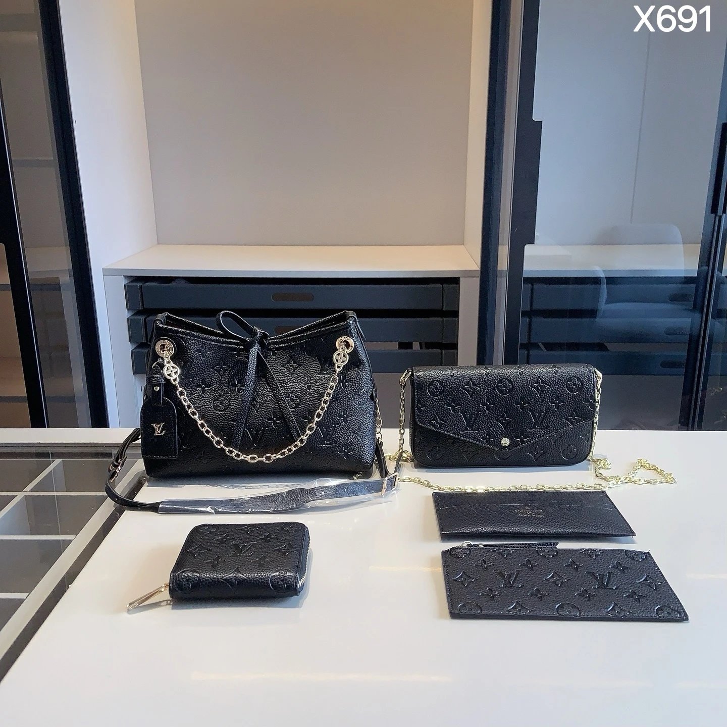 Prada Re-Nylon Camera Bag Set Black Crossbody Bag - 15