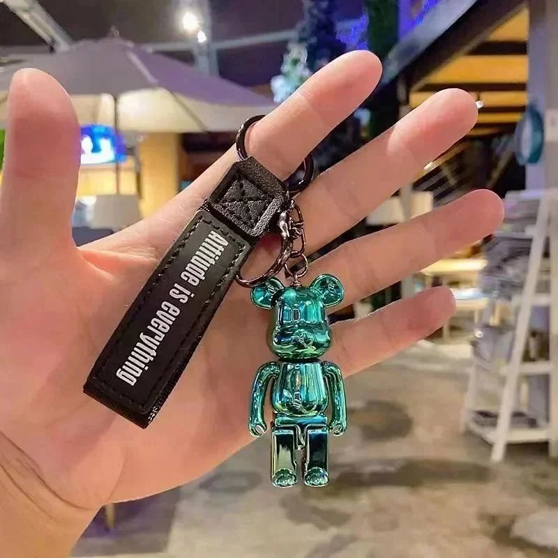 Medicom Toy Bearbrick Keychain Iridescent Green Accessories Jewelry
