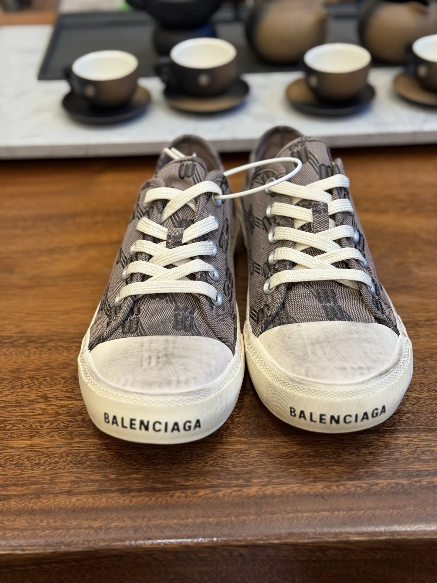 Balenciaga Track Sneakers Gray Monogram Canvas Sneakers
