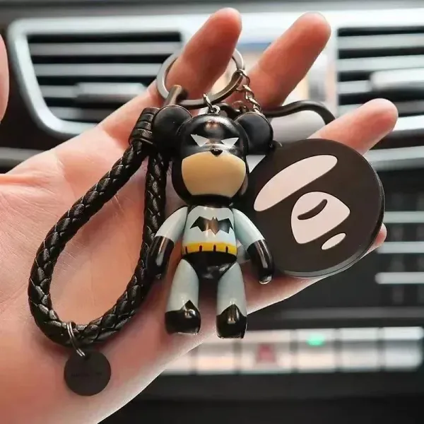 A Bathing Ape x Batman Bear Keychain Black Multicolor Accessories - 1
