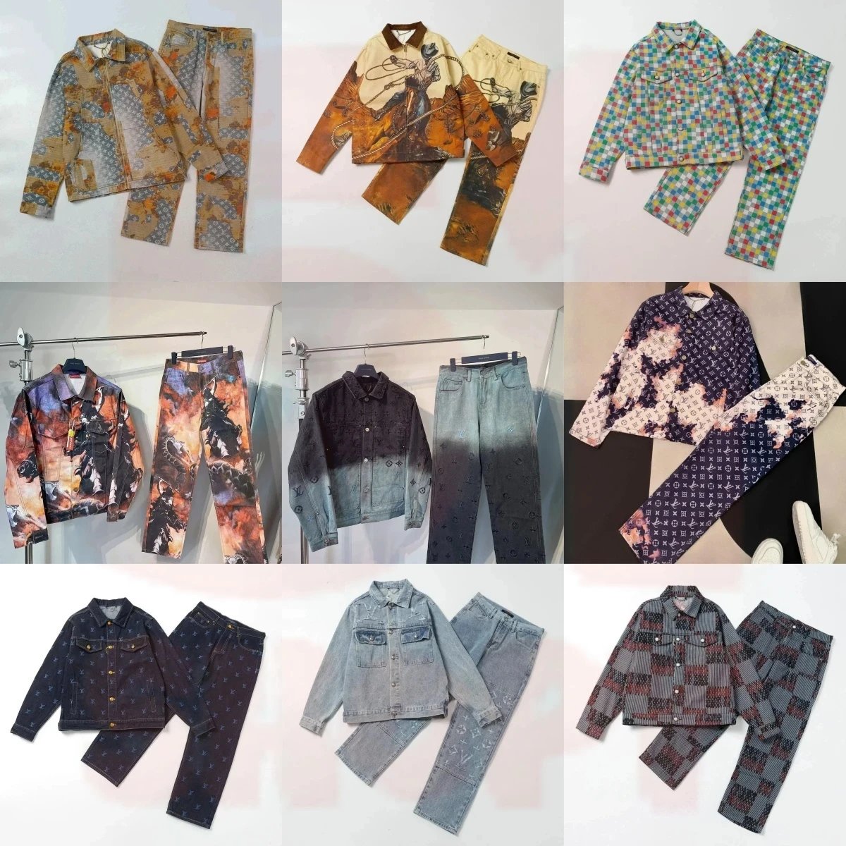 高品质时髦百搭牛仔套装005