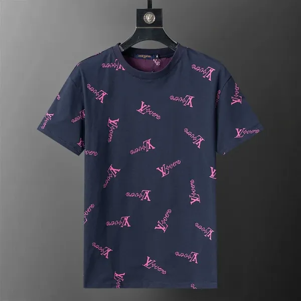 Louis Vuitton Monogram Print Navy T-Shirt - 1