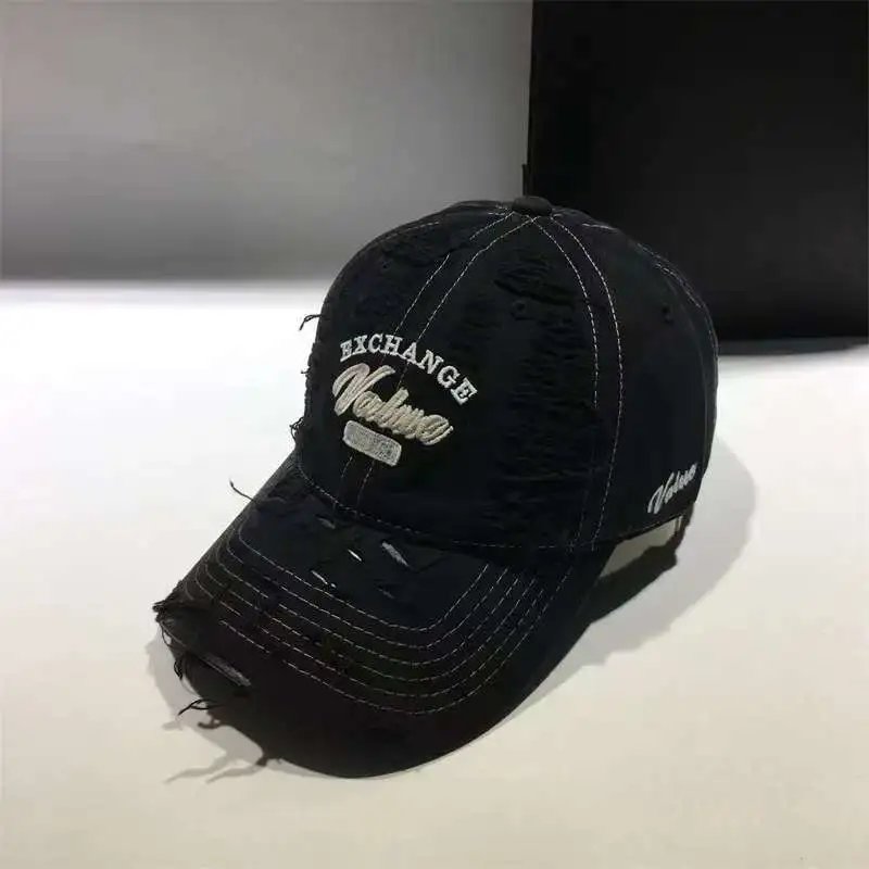 Design Rock Shop 1969 Distressed Baseball Cap Black + Gray Baseball Cap - 7