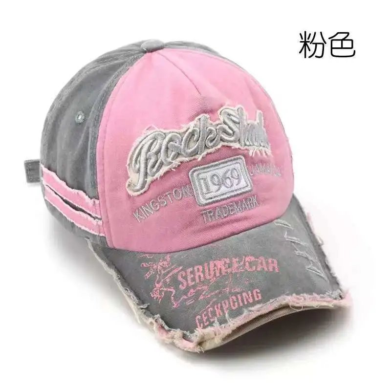 Design Rock Shop 1969 Distressed Baseball Cap Black + Gray Baseball Cap - 11