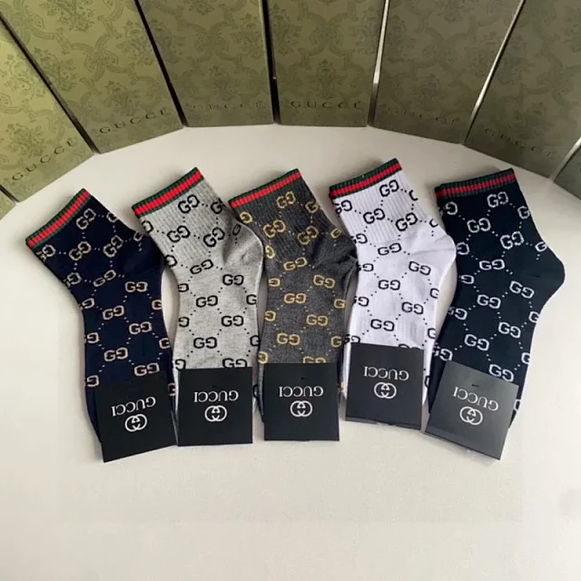 Louis Vuitton Socks Logo Knit Crew product detail image 4
