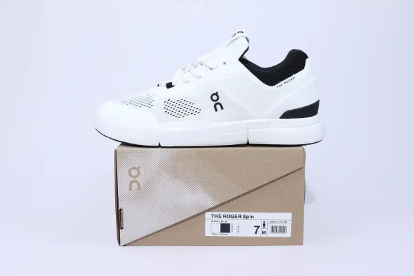 On The Roger Spin White / Black Sneakers - 1