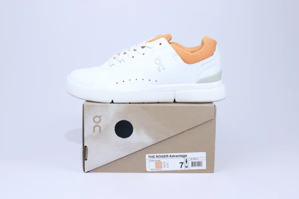 On The Roger Advantage White Orange Sneakers - 1