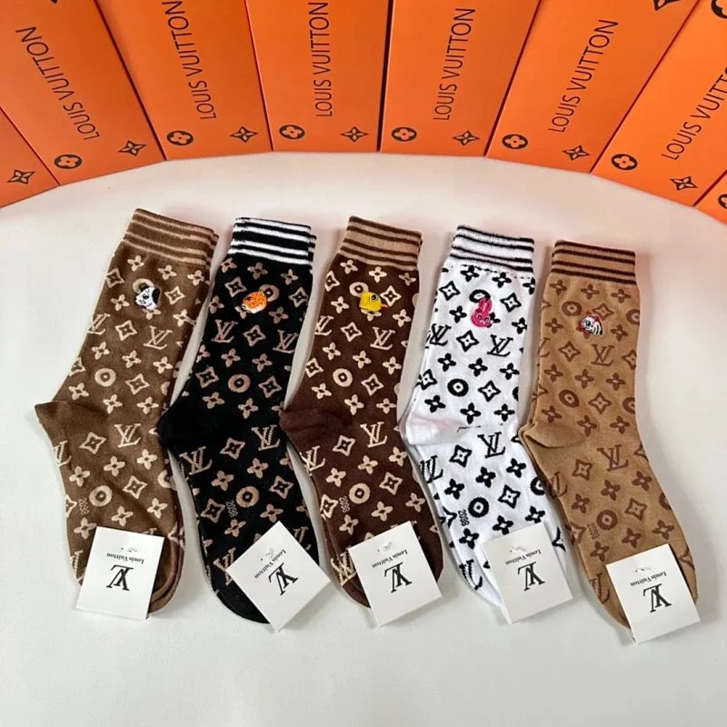 Louis Vuitton Socks Logo Knit Crew — 13