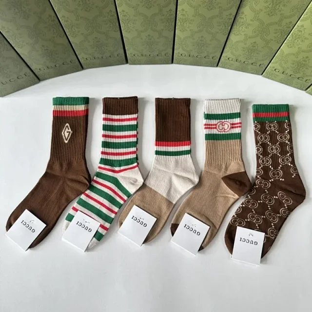 Louis Vuitton Socks Logo Knit Crew product detail image 6