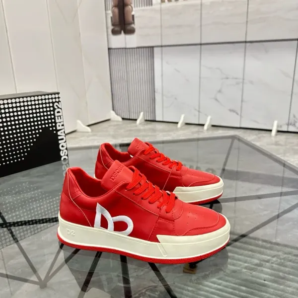 Dsquared2 D2 Logo Sneakers Red and White - 1