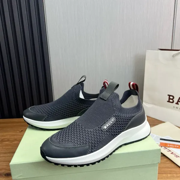 Design Bally Slip-On Mesh Sneakers Dark Gray / White Sneakers - 1